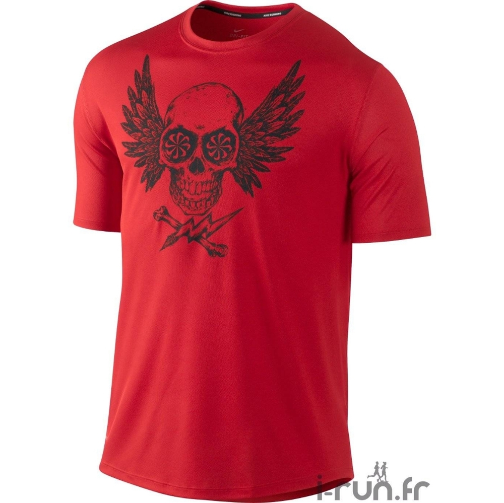 Rare Nike Challenger Skull Wings Running Short Sleeve xl men's